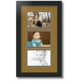 thumbnail image 1 of ArtToFrames Collage Photo Picture Frame with 3 - 4x6 Openings, Framed in Black with El Dorado and Black Mats (CDM-3926-901), 1 of 8