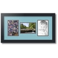 thumbnail image 1 of ArtToFrames Collage Photo Picture Frame with 3 - 4x6 Openings, Framed in Black with French Blue and Black Mats (CDM-3926-70), 1 of 1