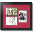 thumbnail image 1 of ArtToFrames Collage Photo Picture Frame with 3 - 4x6 Openings, Framed in Black with Rouge and Black Mats (CDM-3926-331), 1 of 8