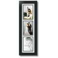 ArtToFrames Collage Photo Picture Frame with 3 4x6 Openings, Framed in Black with Super White
