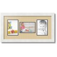 thumbnail image 1 of ArtToFrames Collage Photo Picture Frame with 3 - 4x6" Openings, Framed in White with Green Whisper and Black Mats (CDM-3966-113), 1 of 8