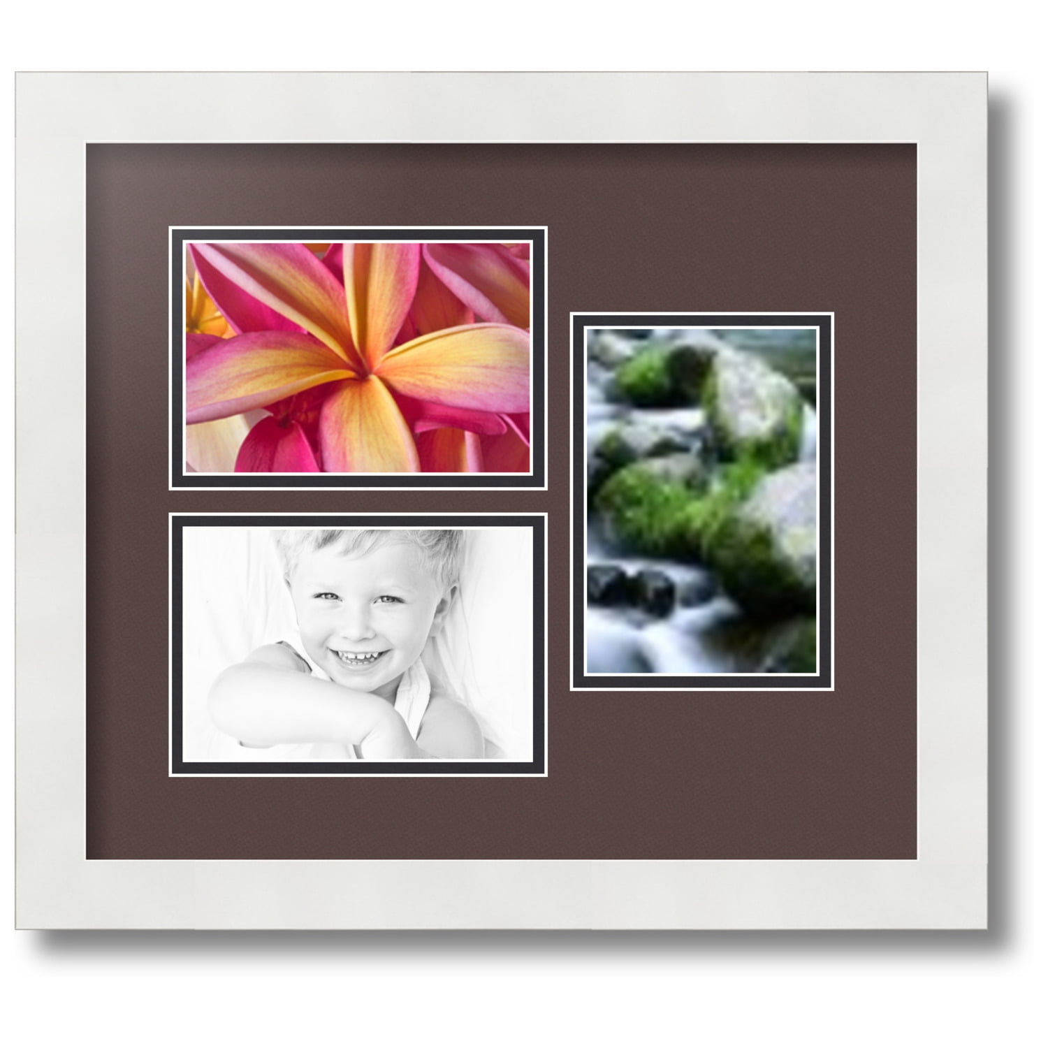 BD ART 17x23 cm (7x9-Inch) - 2 Openings White Collage Picture
