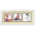 thumbnail image 1 of ArtToFrames Collage Photo Picture Frame with 3 - 5x5" Openings, Framed in White with Buttercup and Black Mats (CDM-3966-95), 1 of 8