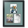 thumbnail image 1 of ArtToFrames Collage Photo Picture Frame with 3 - 5x7 Openings, Framed in Black with Nile Green and Black Mats (CDM-3926-82), 1 of 8