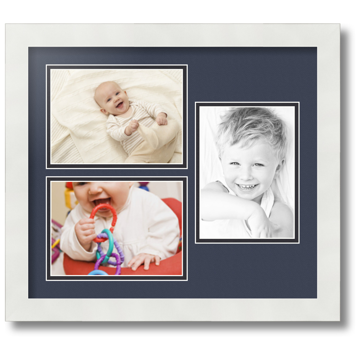 ArtToFrames Collage Photo Picture Frame with 3 8x10 Openings, Framed