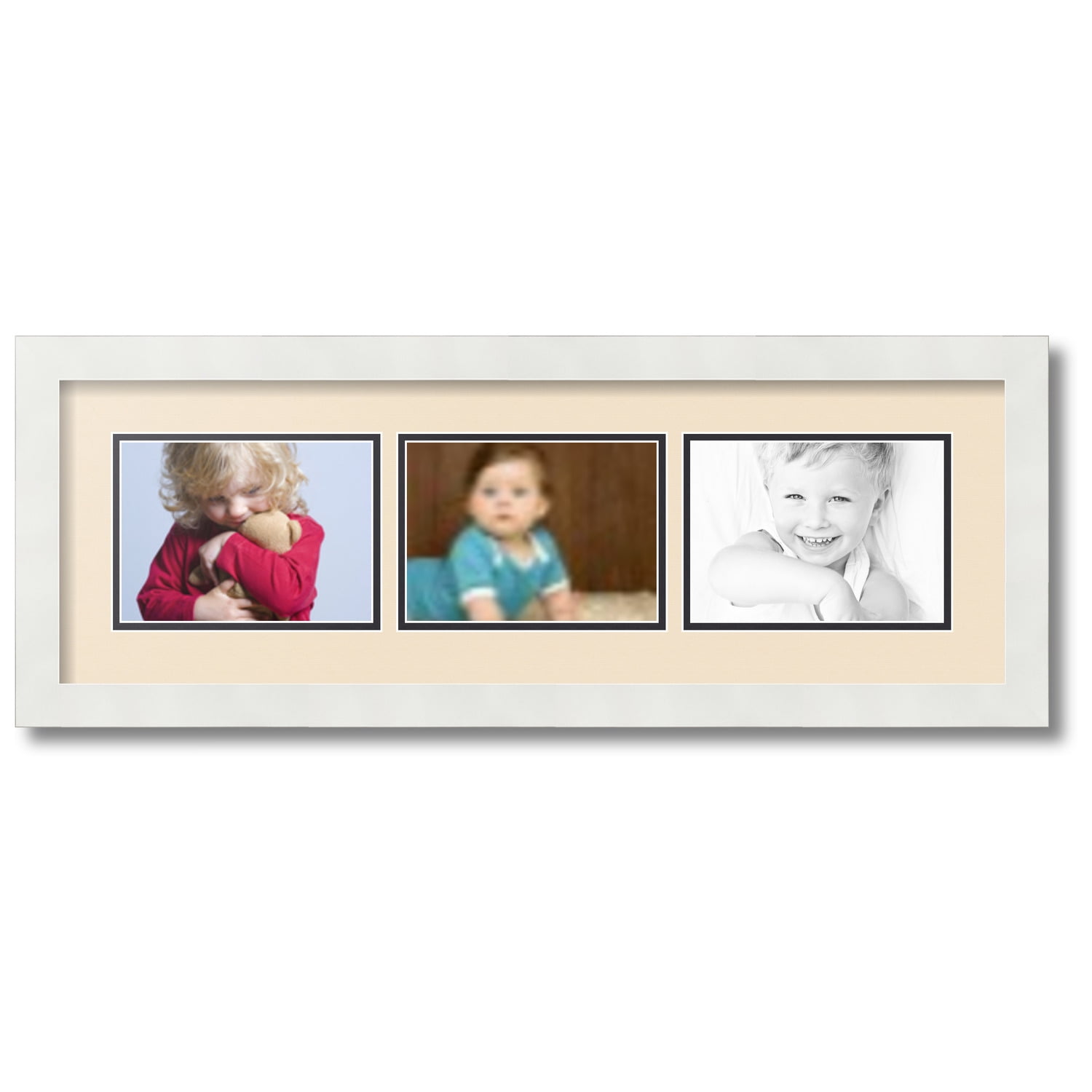 ArtToFrames Collage Photo Picture Frame with 3 5x7 Openings, Framed