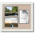 thumbnail image 1 of ArtToFrames Collage Photo Picture Frame with 3 - 5x7" Openings, Framed in White with Grey Beige and Black Mats (CDM-3966-390), 1 of 8