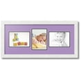 thumbnail image 1 of ArtToFrames Collage Photo Picture Frame with 3 - 5x7 Openings, Framed in White with Lavender Mist and Black Mats (CDM-3966-99), 1 of 8