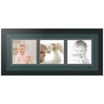 thumbnail image 1 of ArtToFrames Collage Photo Picture Frame with 3 - 6x6" Openings, Framed in Black with Evergreen and Black Mats (CDM-3926-1551), 1 of 8