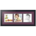 thumbnail image 1 of ArtToFrames Collage Photo Picture Frame with 3 - 6x6" Openings, Framed in Black with Ruby and Black Mats (CDM-3926-1551), 1 of 8