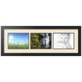 thumbnail image 1 of ArtToFrames Collage Photo Picture Frame with 3 - 6x8 Openings, Framed in Black with Alabaster and Black Mats (CDM-3926-67), 1 of 8