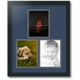 thumbnail image 1 of ArtToFrames Collage Photo Picture Frame with 3 - 6x8 Openings, Framed in Black with Midnight Blue and Black Mats (CDM-3926-82), 1 of 8