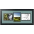 thumbnail image 1 of ArtToFrames Collage Photo Picture Frame with 3 - 6x8" Openings, Framed in Black with Nile Green and Black Mats (CDM-3926-809), 1 of 8