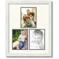thumbnail image 1 of ArtToFrames Collage Photo Picture Frame with 3 - 6x8 Openings, Framed in White with Chantilly and Black Mats (CDM-3966-82), 1 of 8