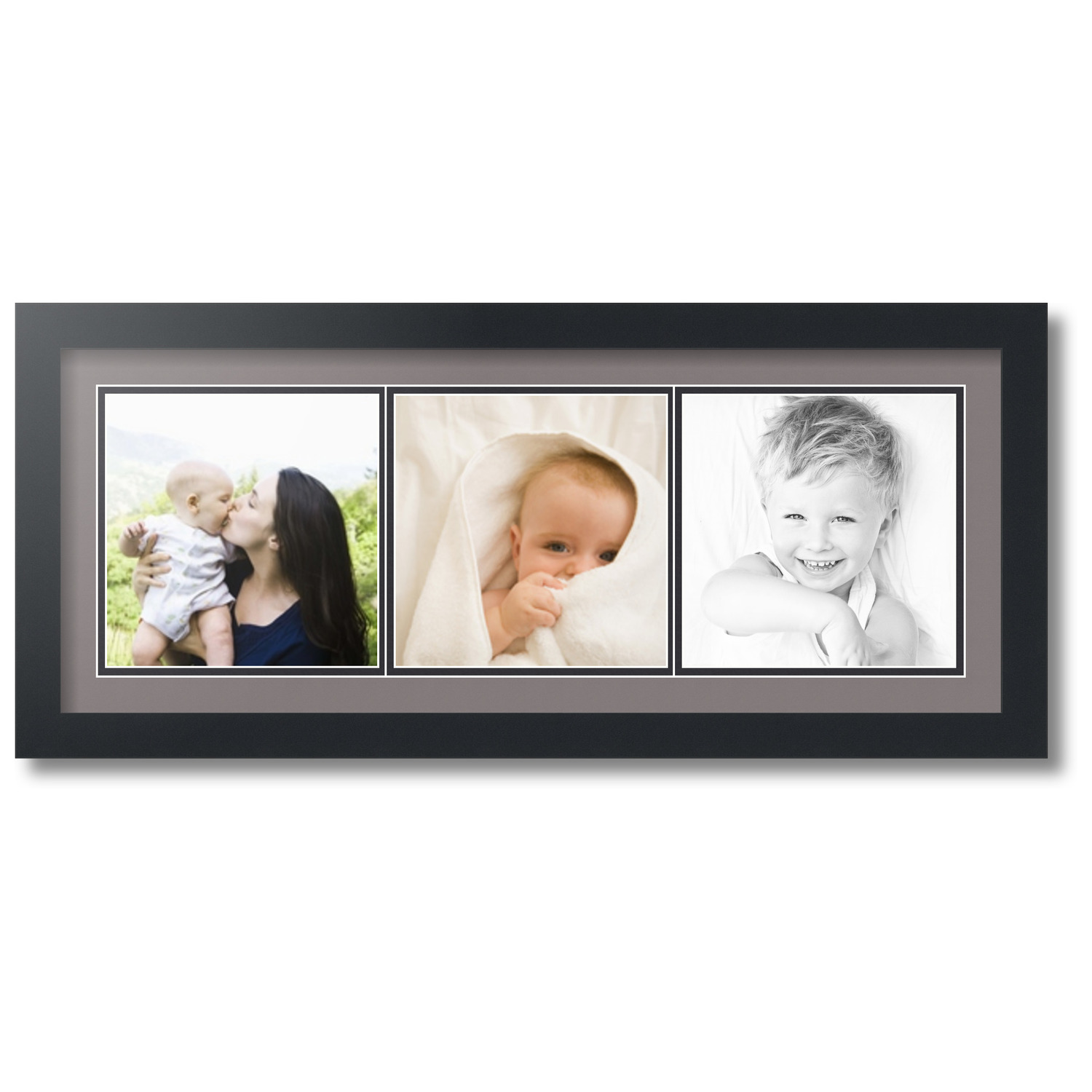 Adeco Trading 10 Piece Collage Picture Frame Set, Black