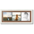 thumbnail image 1 of ArtToFrames Collage Photo Picture Frame with 3 - 7.25x7.25 Openings, Framed in White with Paloma and Black Mats (CDM-3966-66), 1 of 8