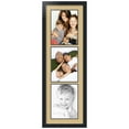 thumbnail image 1 of ArtToFrames Collage Photo Picture Frame with 3 - 8.5x11" Openings, Framed in Black with Autumn Gold and Black Mats (CDM-3926-73), 1 of 7