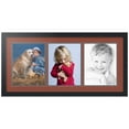 thumbnail image 1 of ArtToFrames Collage Photo Picture Frame with 3 - 8.5x11 Openings, Framed in Black with Cognac and Black Mats (CDM-3926-65), 1 of 8