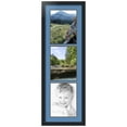 thumbnail image 1 of ArtToFrames Collage Photo Picture Frame with 3 - 8.5x11" Openings, Framed in Black with Liberty Blue and Black Mats (CDM-3926-867), 1 of 7