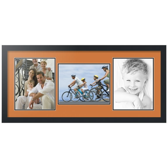 ArtToFrames Collage Photo Picture Frame with 3 - 8.5x11 Openings, Framed in Black with Octoberfest and Black Mats (CDM-3926-70)
