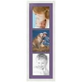 thumbnail image 1 of ArtToFrames Collage Photo Picture Frame with 3 - 8.5x11 Openings, Framed in White with Grape and Black Mats (CDM-3966-73), 1 of 7