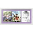 thumbnail image 1 of ArtToFrames Collage Photo Picture Frame with 3 - 8x10.5 Openings, Framed in White with Lavender Mist and Black Mats (CDM-3966-65), 1 of 8
