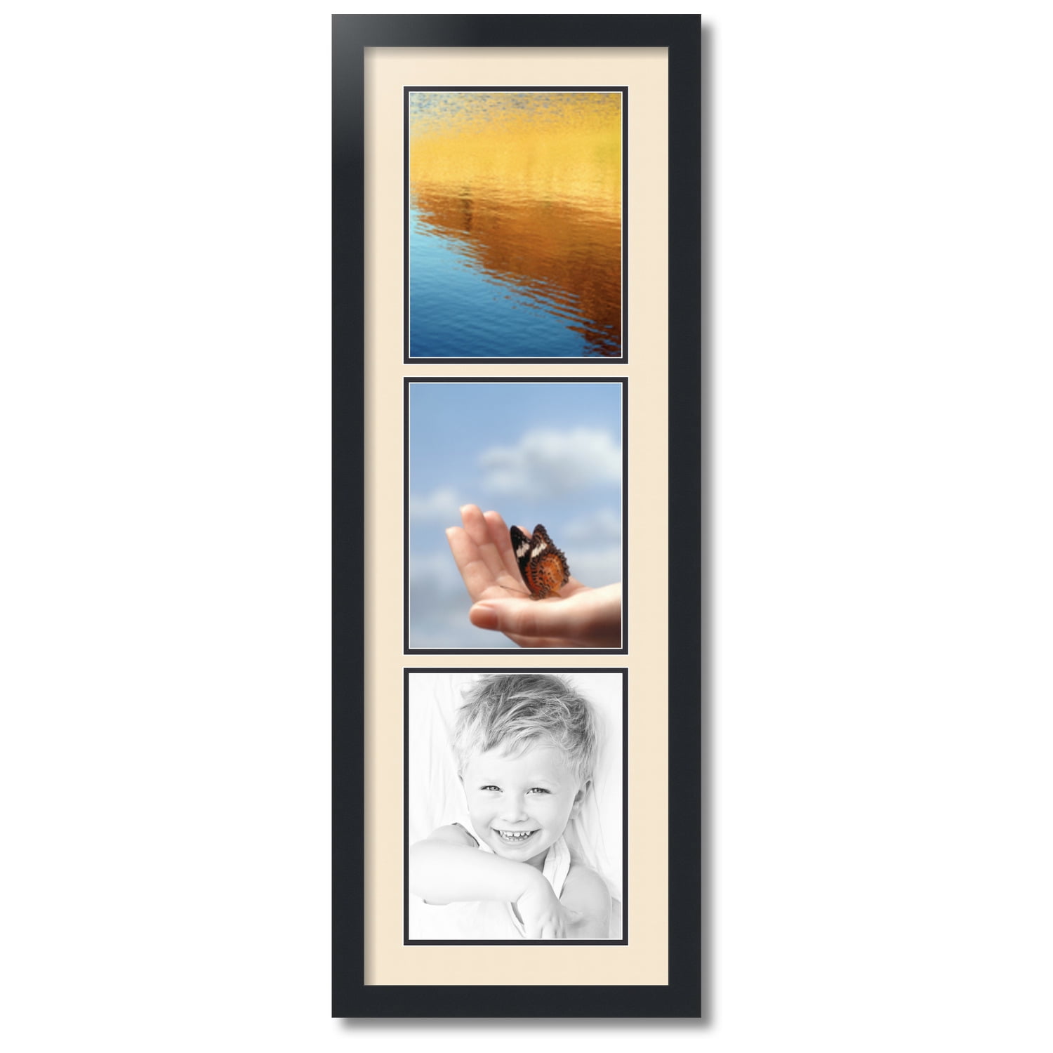 ArtToFrames Collage Photo Picture Frame with 3 8x10 Openings, Framed