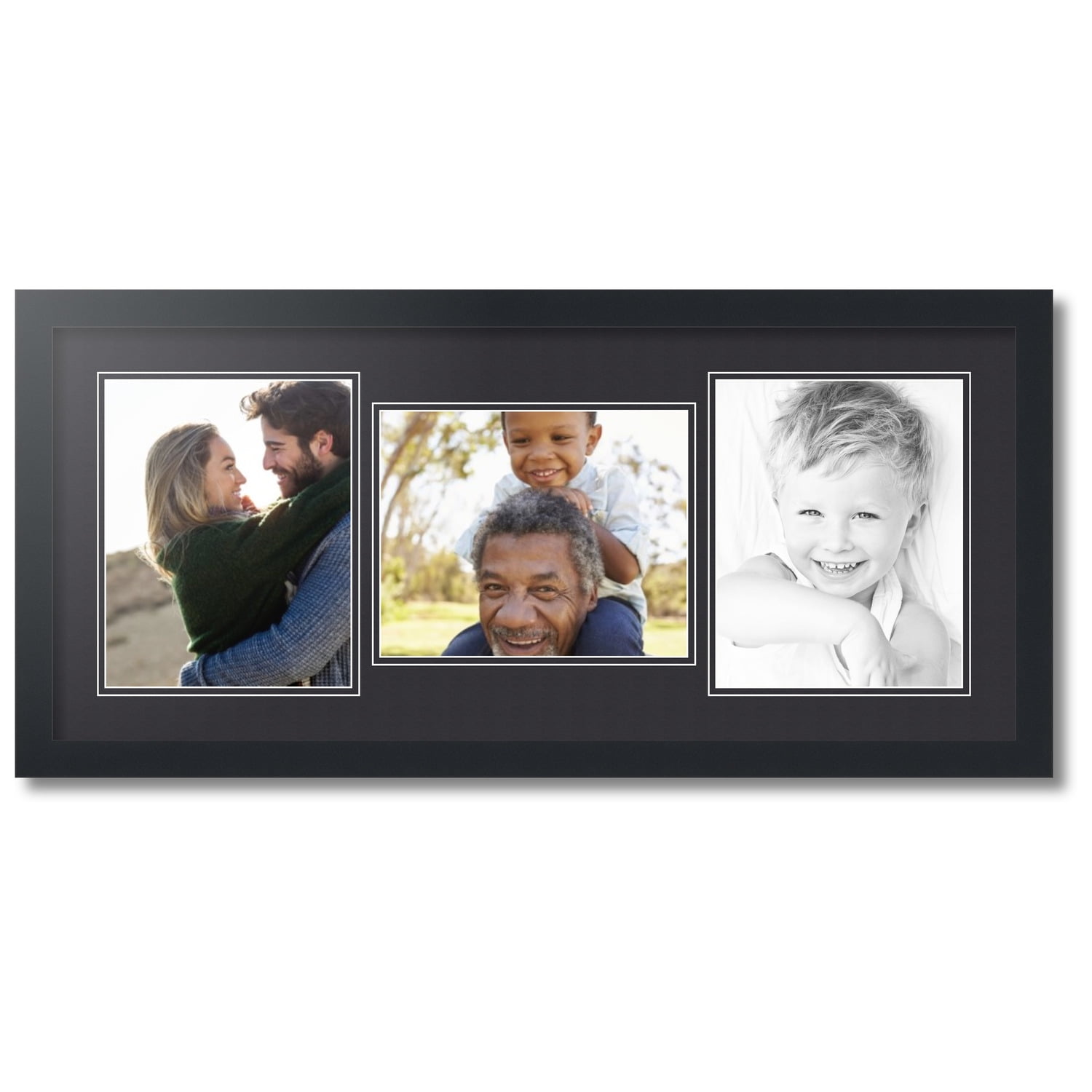 ArtToFrames Collage Photo Picture Frame with 3 8x10 Openings, Framed