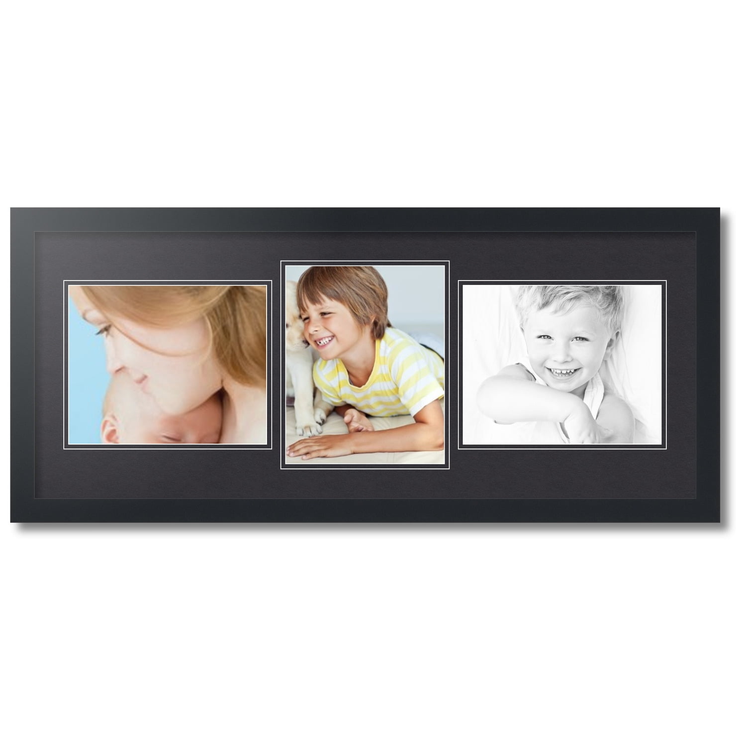 ArtToFrames Collage Photo Picture Frame with 3 8x10 Openings, Framed