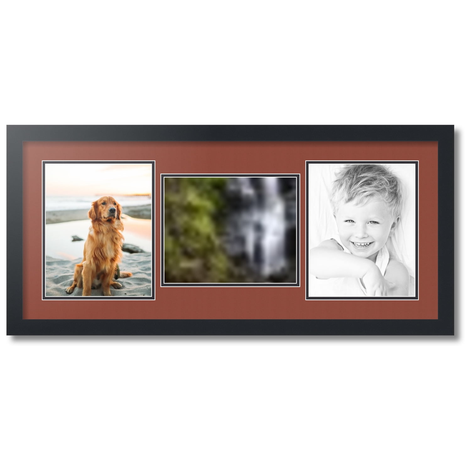 ArtToFrames Collage Photo Picture Frame with 3 8x10 Openings, Framed