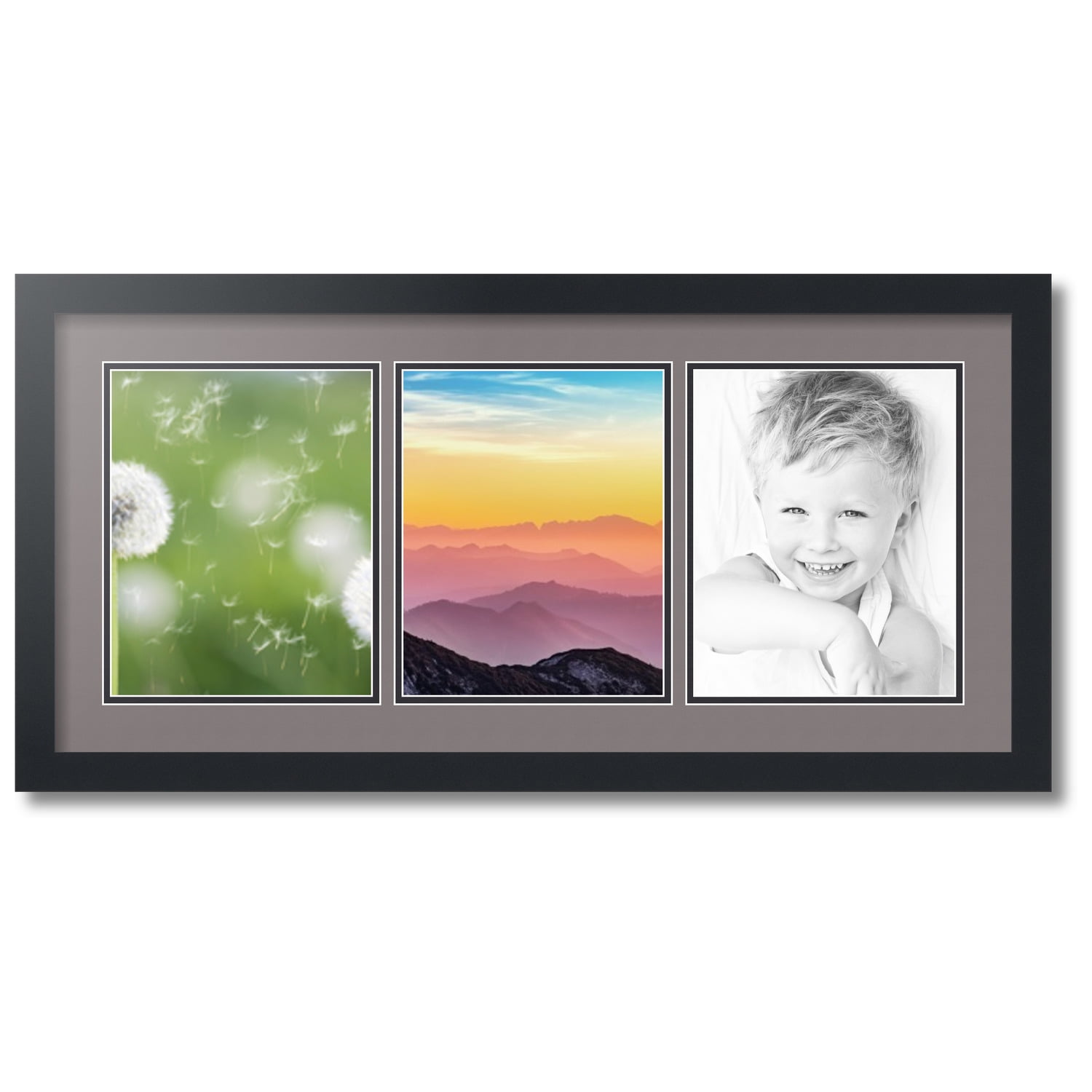 ArtToFrames Collage Photo Picture Frame with 3 8x10 Openings, Framed