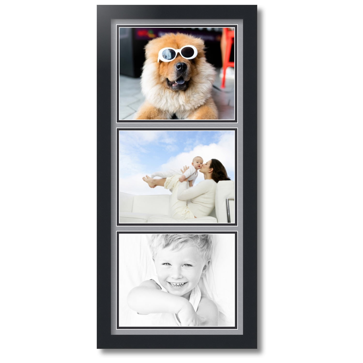 ArtToFrames Collage Photo Picture Frame with 3 8x10" Openings, Framed