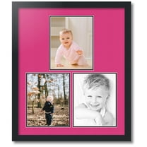 ArtToFrames Collage Photo Picture Frame with 3 - 8x10" Openings, Framed in Black with Tulip and Black Mats (CDM-3926-172)