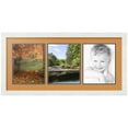 thumbnail image 1 of ArtToFrames Collage Photo Picture Frame with 3 - 8x10" Openings, Framed in White with Amber and Black Mats (CDM-3966-25), 1 of 7