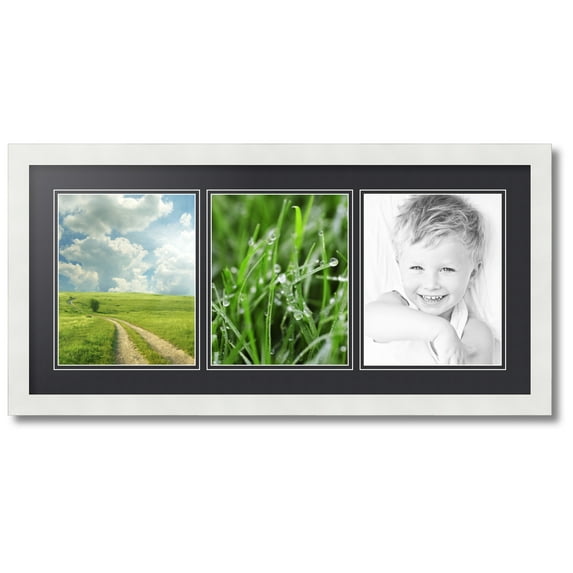 ArtToFrames Collage Photo Picture Frame with 3 - 8x10 Openings, Framed in White with Black and Black Mats (CDM-3966-65)