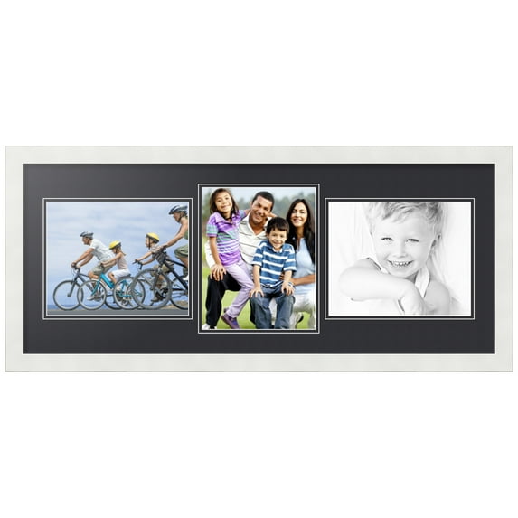 ArtToFrames Collage Photo Picture Frame with 3 - 8x10 Openings, Framed in White with Black and Black Mats (CDM-3966-99)