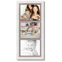 ArtToFrames Collage Photo Picture Frame with 3 - 8x10" Openings, Framed in White with Seashell and Black Mats (CDM-3966-1052)