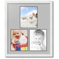 thumbnail image 1 of ArtToFrames Collage Photo Picture Frame with 3 - 8x10 Openings, Framed in White with TV Grey and Black Mats (CDM-3966-82), 1 of 8