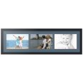 thumbnail image 1 of ArtToFrames Collage Photo Picture Frame with 3 - 8x12 Openings, Framed in Black with Dutch Blue and Black Mats (CDM-3926-67), 1 of 8