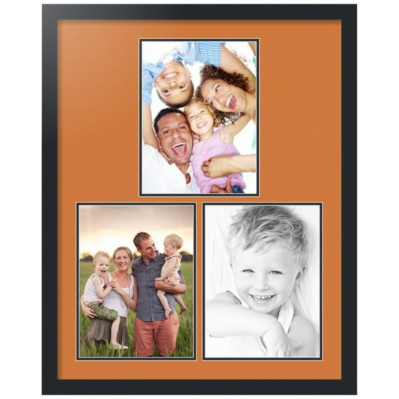 ArtToFrames Collage Photo Picture Frame with 3 - 9x12 Openings, Framed in Black with Octoberfest and Black Mats (CDM-3926-82)