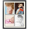 thumbnail image 1 of ArtToFrames Collage Photo Picture Frame with 4 - 11x14 Openings, Framed in Black with Off White and Black Mats (CDM-3926-1), 1 of 8