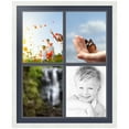thumbnail image 1 of ArtToFrames Collage Photo Picture Frame with 4 - 11x14" Openings, Framed in White with Blue Jay and Black Mats (CDM-3966-588), 1 of 8