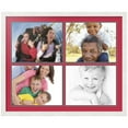 thumbnail image 1 of ArtToFrames Collage Photo Picture Frame with 4 - 11x14 Openings, Framed in White with Rouge and Black Mats (CDM-3966-3), 1 of 8