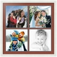 thumbnail image 1 of ArtToFrames Collage Photo Picture Frame with 4 - 12x12 Openings, Framed in White with Cognac and Black Mats (CDM-3966-2), 1 of 8