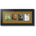 thumbnail image 1 of ArtToFrames Collage Photo Picture Frame with 4 - 2.5x3.5 Openings, Framed in Black with El Dorado and Black Mats (CDM-3926-5), 1 of 8