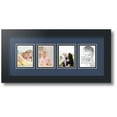 thumbnail image 1 of ArtToFrames Collage Photo Picture Frame with 4 - 2.5x3.5 Openings, Framed in Black with Midnight Blue and Black Mats (CDM-3926-5), 1 of 8