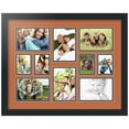 thumbnail image 1 of ArtToFrames Collage Photo Picture Frame with 4 - 2.5x3.5 and 6 - 4x6" Openings, Framed in Black with Red Orange and Black Mats (CDM-3926-401), 1 of 7