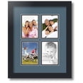 thumbnail image 1 of ArtToFrames Collage Photo Picture Frame with 4 - 3.5x5 Openings, Framed in Black with Dutch Blue and Black Mats (CDM-3926-1), 1 of 8