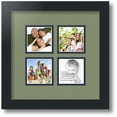 thumbnail image 1 of ArtToFrames Collage Photo Picture Frame with 4 - 3x3 Openings, Framed in Black with Basil and Black Mats (CDM-3926-2), 1 of 8