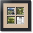 thumbnail image 1 of ArtToFrames Collage Photo Picture Frame with 4 - 3x3" Openings, Framed in Black with Scotch Mist and Black Mats (CDM-3926-7), 1 of 8